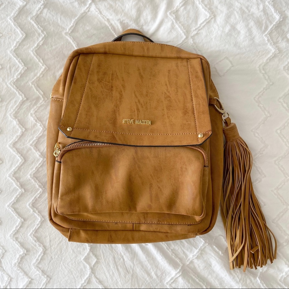 Steve Madden Cognac Tampa Backpack